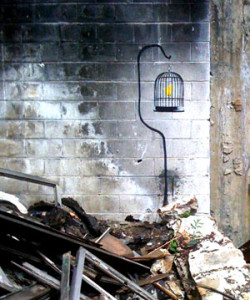 Banksy Canary in Detroit