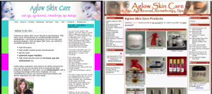 Aglow Skin Care Site Redesign